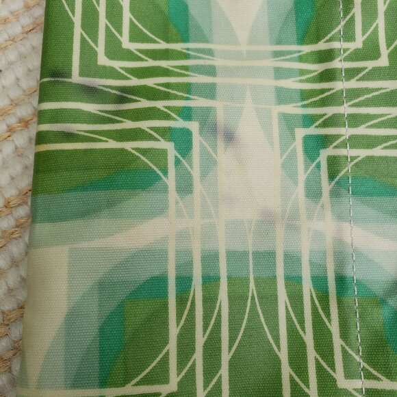 Orla Kiely green taupe tote bg and small pouch set - Picture 7 of 7